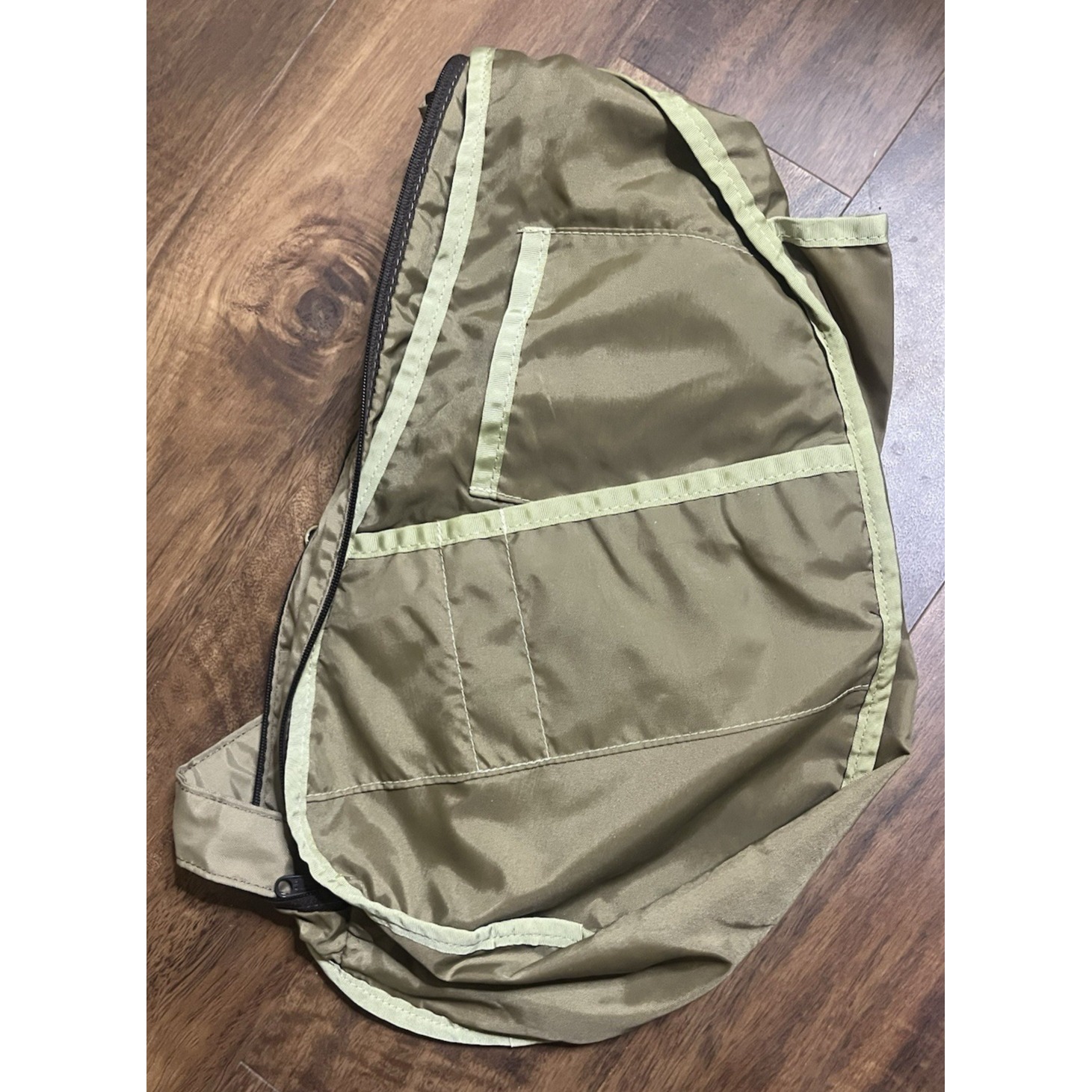 Ameribag 19" Classic Healthy Back Bag Ergonomic Crossbody Sling Beige New — image 3 of 7